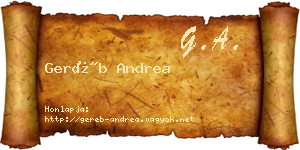 Geréb Andrea névjegykártya