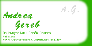 andrea gereb business card